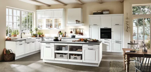 Cottage Style Kitchens HONED ALPINE WHITE SYLT