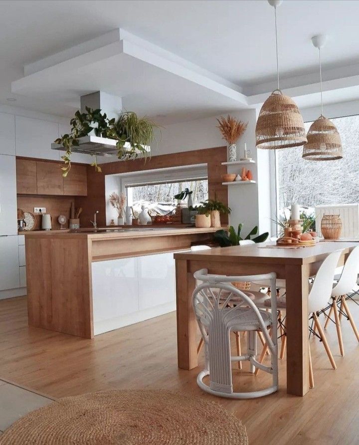 natural wood kitchen design