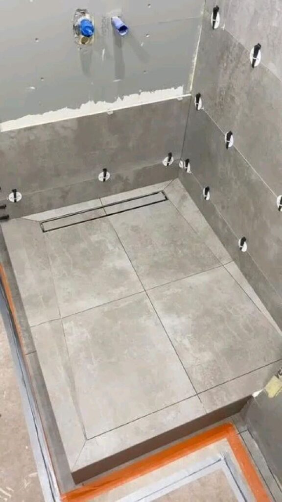 shower floor prep
