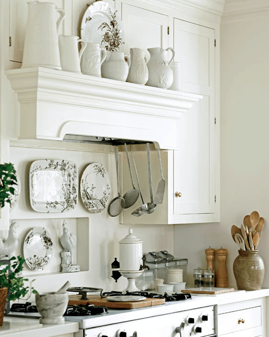 decorate above kitchen cabinets