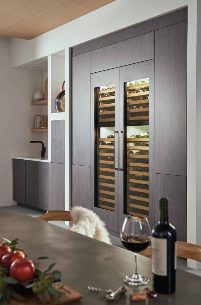 luxury kitchen wine fridge