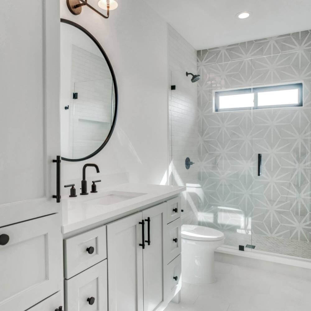 Geometric Bathroom Accent Tile