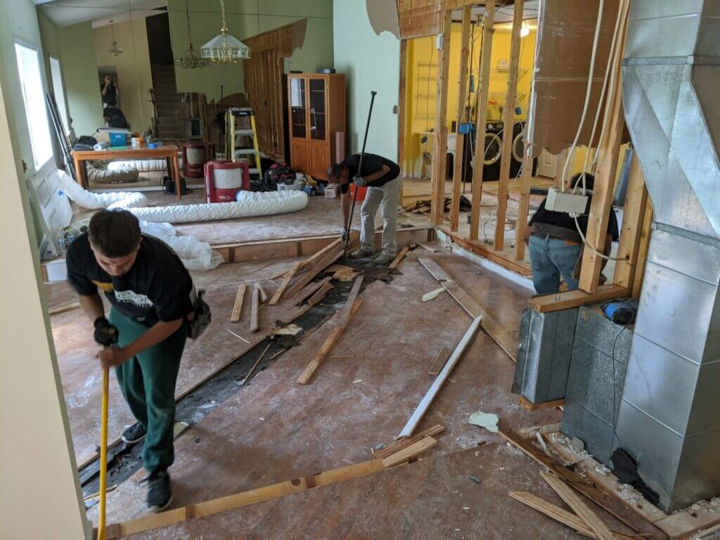 basement remodeling demolition