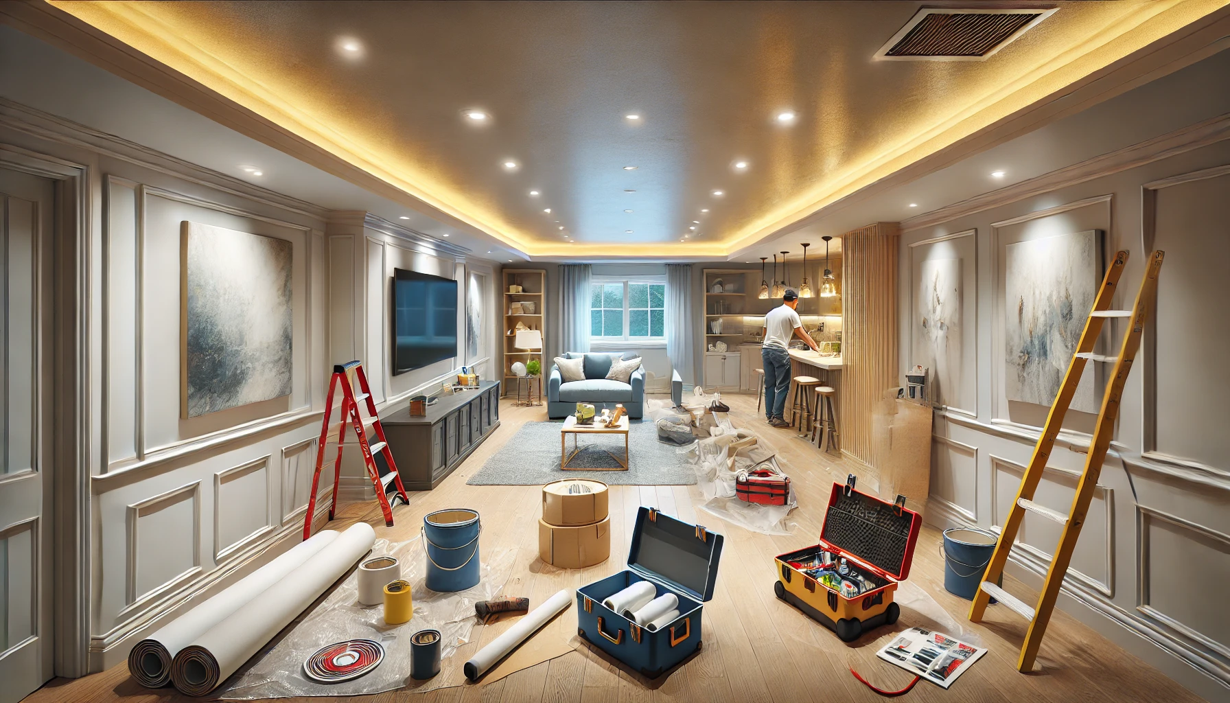 Basement renovation nearing completion