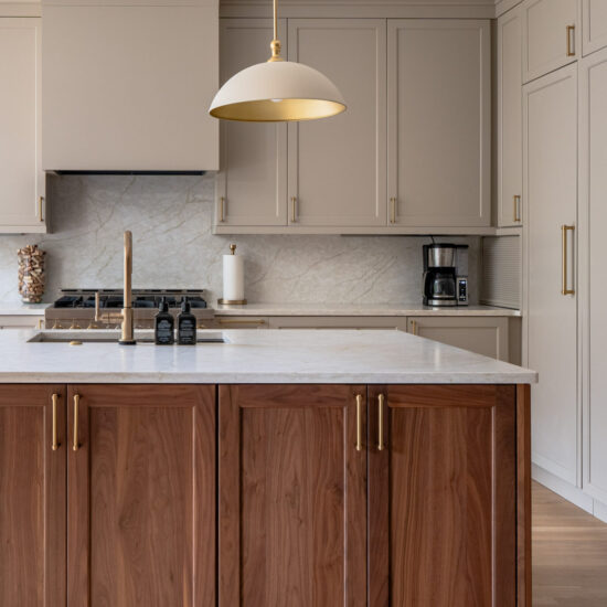 Walnut kitchen island